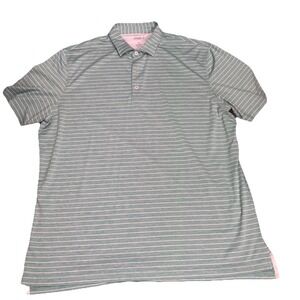 Johnnie-O Polo Shirt Men's Size X-Large Striped Short Sleeve Classic Preppy Golf